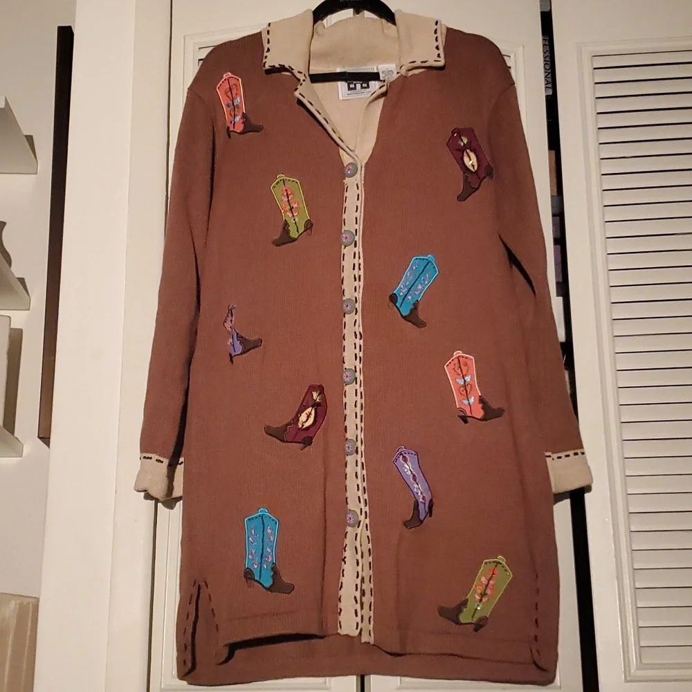 Like new! Vintage Storybook Knits great boots tunic sweater - Picture 1 of 13